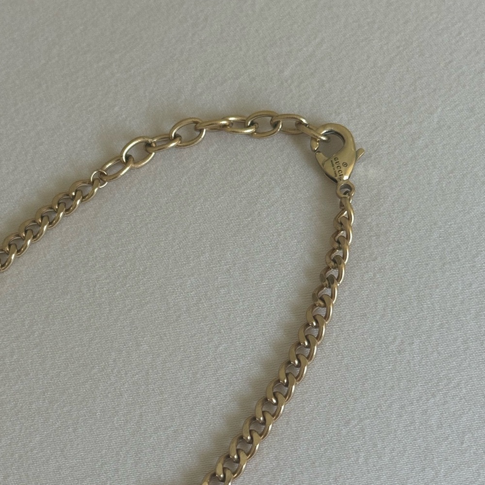 Authentic 18k gold plated Gucci GG necklace - Picture 3 of 4